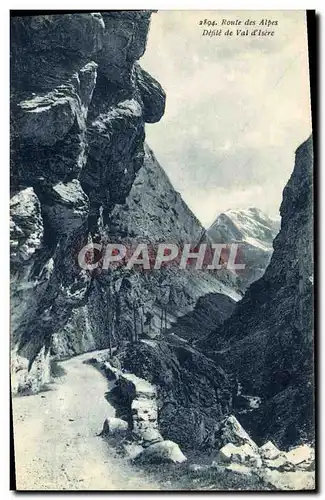 Cartes postales Route des Alpes Defile du Val d&#39Isere