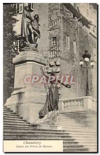 Cartes postales Chambery Statue des freres de Maistre