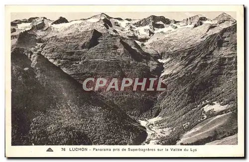 Cartes postales Luchon Panorama Pris de Superbagneres Sur la Vallee du Lys