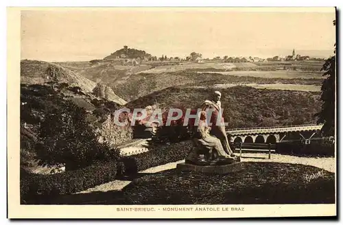 Cartes postales Saint Brieuc Monument Anatole Le Braz