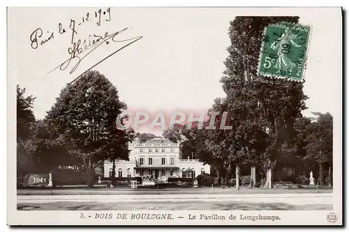 Ansichtskarte AK Bois De Boulogne Le Pavillon de Longchamps