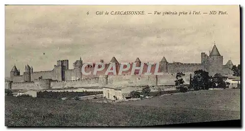 Cartes postales Cite de Carcassonne Vue Generale Prise a L&#39Est