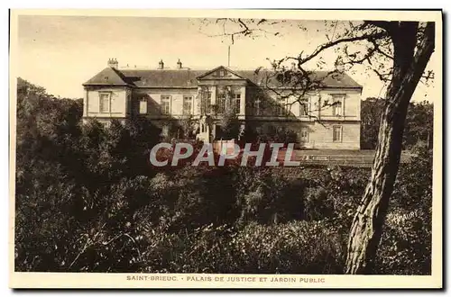 Cartes postales Saint Brieuc Palais De Justice Et Jardin Public