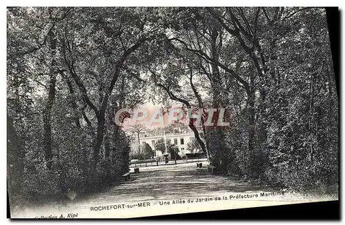 Cartes postales Rochefort Sur Mer Une Allee du Jardin de la prefecture Maritime