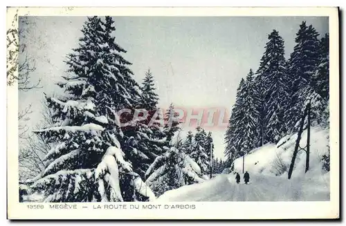 Cartes postales Megeve La route du Mont d&#39Arbois