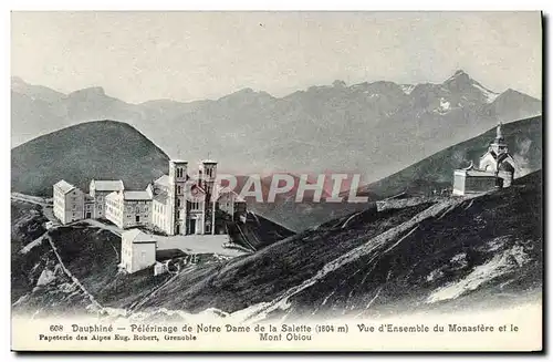 Cartes postales Dauphine Pelerinage de Nofre Dame de la Salette Monastere et le Mont Obiou