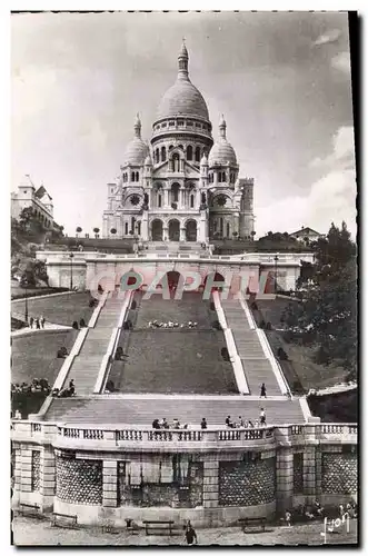 Cartes postales moderne Paris En Flanant Basilique du Sacre Coeur et l&#39escalier monumental