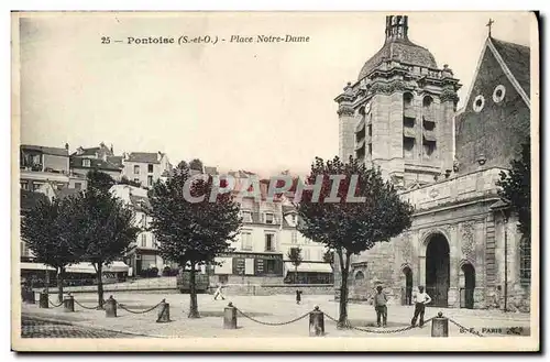 Ansichtskarte AK Pontoise Place Notre Dame