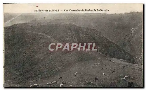 Ansichtskarte AK Environs de Bort Vue d&#39ensemble du Rocher de St Nazaire