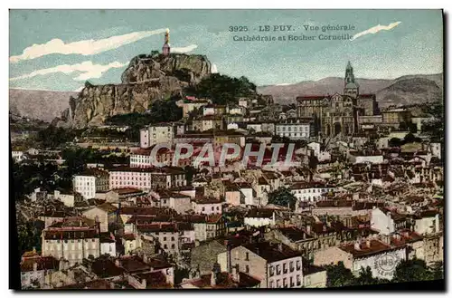 Cartes postales Le Puy Vue Generale Cathedrale et Rocher Corneille