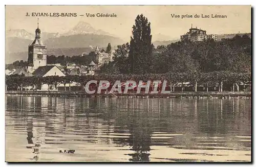 Cartes postales Evian Les Bains Vue Generale Vue Prise du Lac Leman