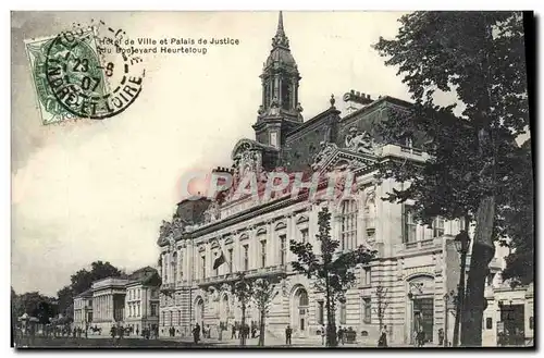 Ansichtskarte AK Tours L&#39Hotel de Ville et palais de justice Boulevard Heurteloup