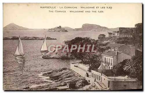 Ansichtskarte AK Marseille La Corniche Maldorme Et les Iles