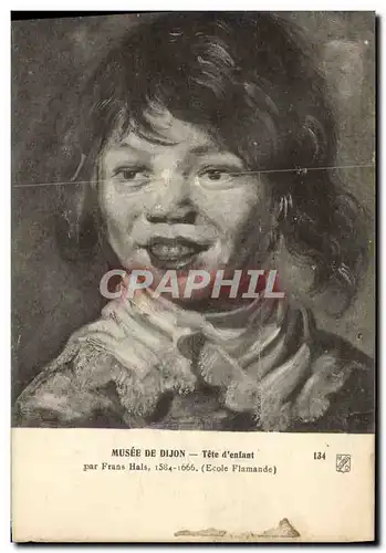 Cartes postales Musee de Dijon Tete d&#39enfant Frans Hals