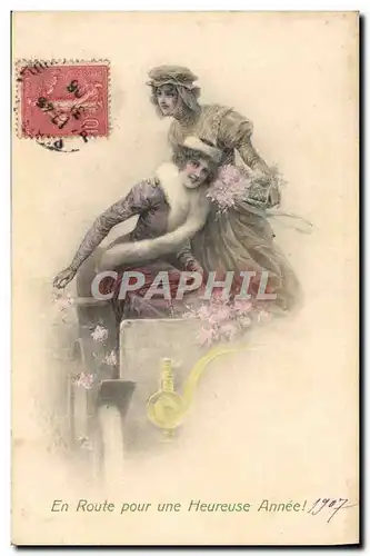 Cartes postales Fantaisie Femmes Automobile