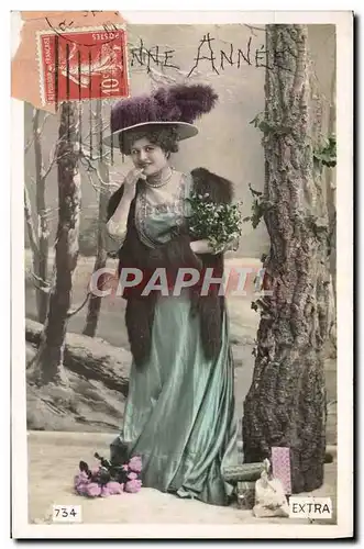 Cartes postales Fantaisie Femme Chapeau