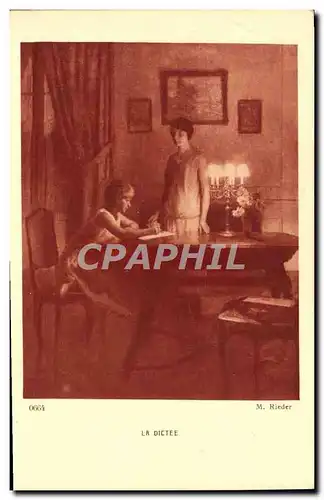 Cartes postales Fantaisie La dictee