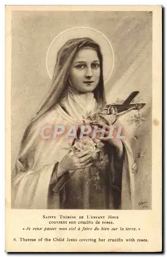 Cartes postales Fantaisie Sainte Therese de l'Enfant Jesus