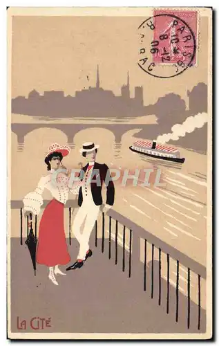 Cartes postales Fantaisie Femme La cite Paris