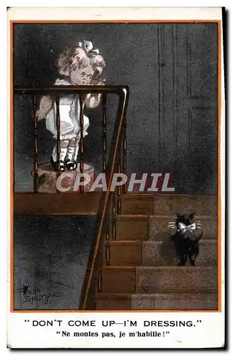 Cartes postales Fantaisie Enfant Fred Spurgin Chat Chaton