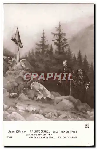 Cartes postales Fantaisie Salon 18914 Petit Gerard Salut aux victimes Militaria