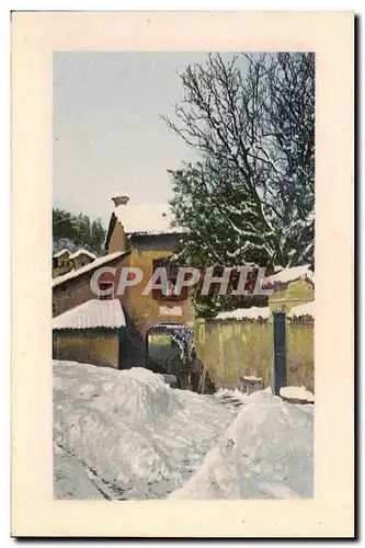 Ansichtskarte AK Fantaisie Maison dans la neige