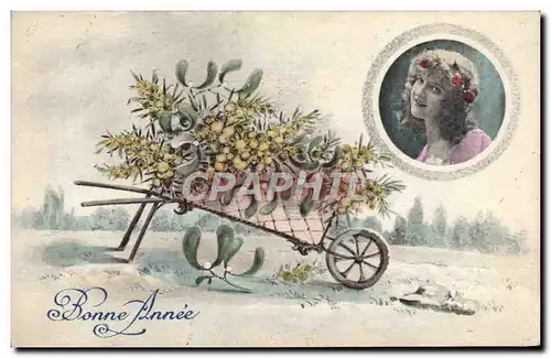 Cartes postales Fantaisie Femme Gui