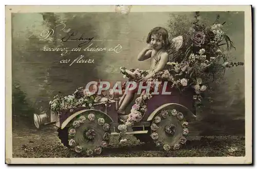 Cartes postales Fantaisie Enfant Automobile