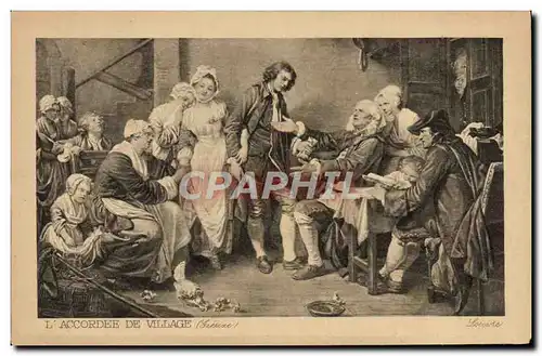 Cartes postales Fantaisie L&#39accordee de village Louvre