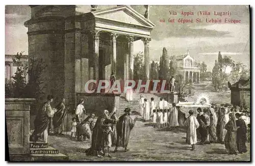 Cartes postales Fantaisie Via Appia Villa Lugari