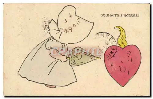 Cartes postales Fantaisie Enfant Coeur