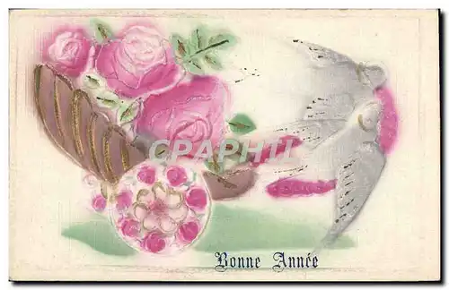 Cartes postales Fantaisie Bonne annee Colombe