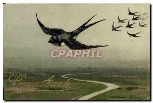 Cartes postales Fantaisie Oiseau Hirondelle