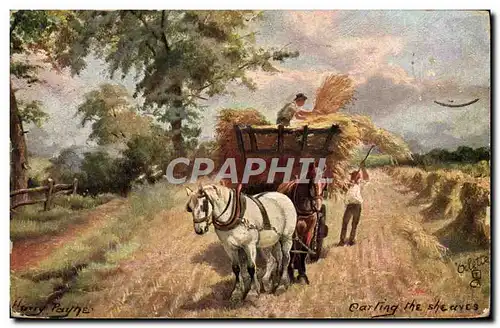 Cartes postales Fantaisie Attelage Cheval