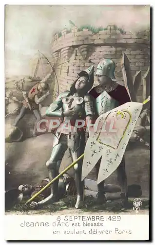 Ansichtskarte AK Fantaisie Femme 8 septembre 1429 Jeanne d&#39Arc est blessee