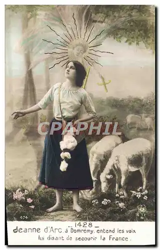 Cartes postales Fantaisie Femme Jeanne d&#39Arc a Domremy