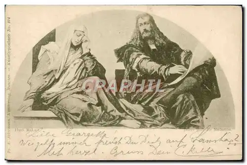 Cartes postales Fantaisie Durer und die Madonna Hans makart