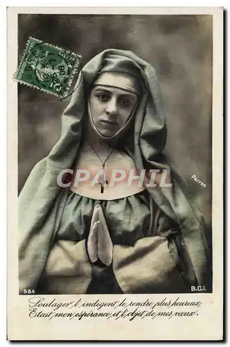 Cartes postales Fantaisie Femme Religieuse