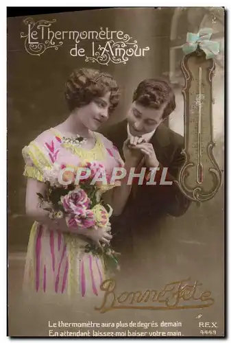 Cartes postales Fantaisie Femme Le thermometre de l&#39amour