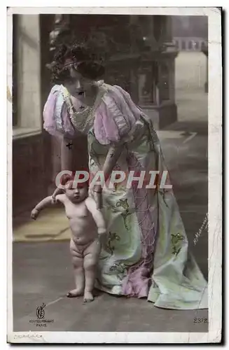 Cartes postales Fantaisie Femme Enfant Bebe