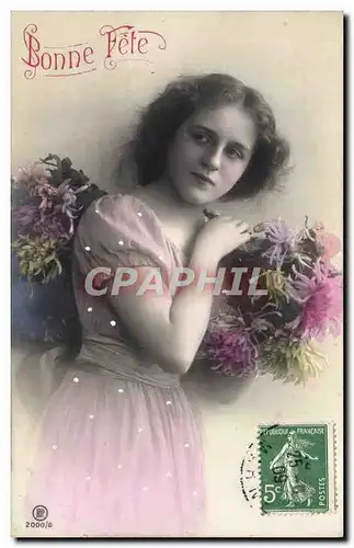 Cartes postales Fantaisie Femme Fleurs