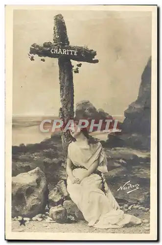 Cartes postales Fantaisie Femme Charite