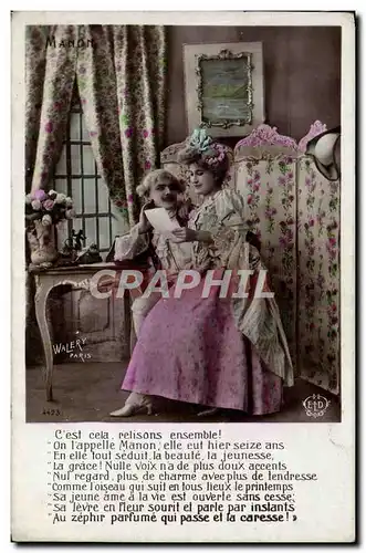 Cartes postales Fantaisie Femme Manon