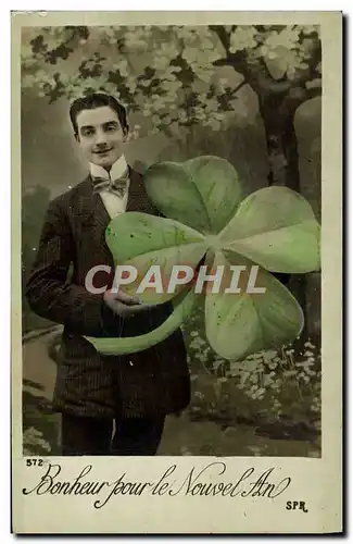 Cartes postales Fantaisie Homme Trefle