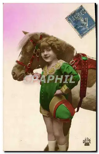 Cartes postales Fantaisie Enfant Poney