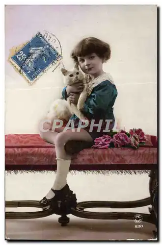 Cartes postales Fantaisie Enfant Chat