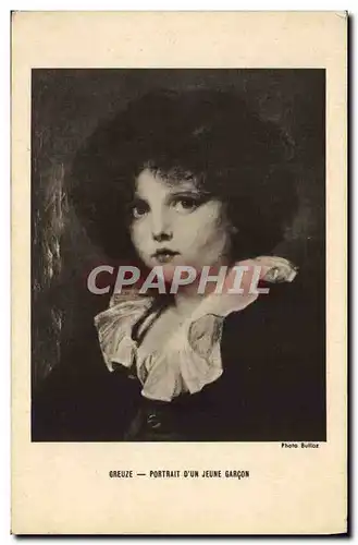 Cartes postales Greuze Portrait d&#39un jeune garcon