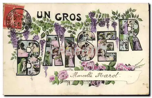 Cartes postales Fantaisie Baiser