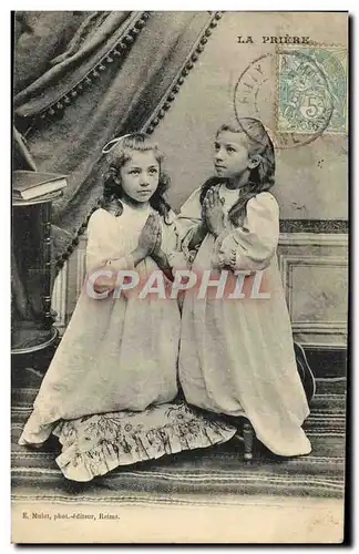 Cartes postales Fantaisie Enfants La priere