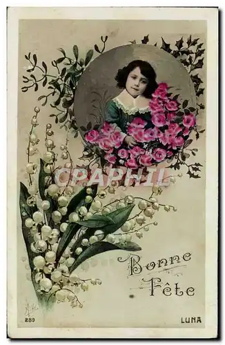 Cartes postales Fantaisie Enfant Fleurs Muguet